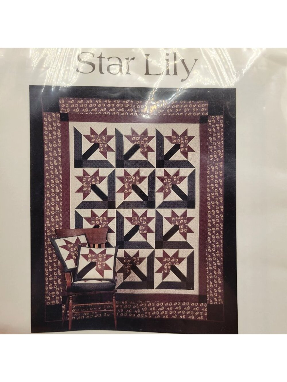 Thimbleberries Star Lily Quilt Pattern Pieced Floral Design Single Pattern